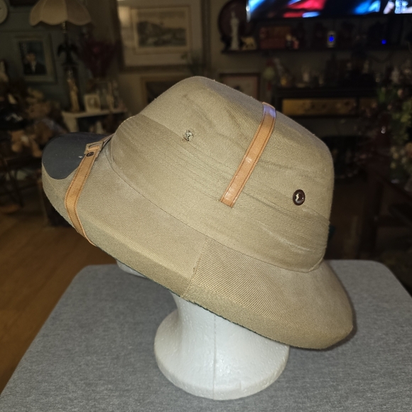 PITH HELMET,HAT CAP, SAFARI HELMET OR SOLA TOPI SIZE 7 1/4 Vintage - Picture 4 of 8